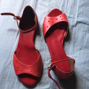 Madewell 1937 red sandals